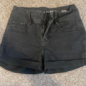 Soft black jeans shorts